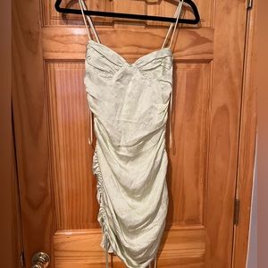 Zara silk ruched dress